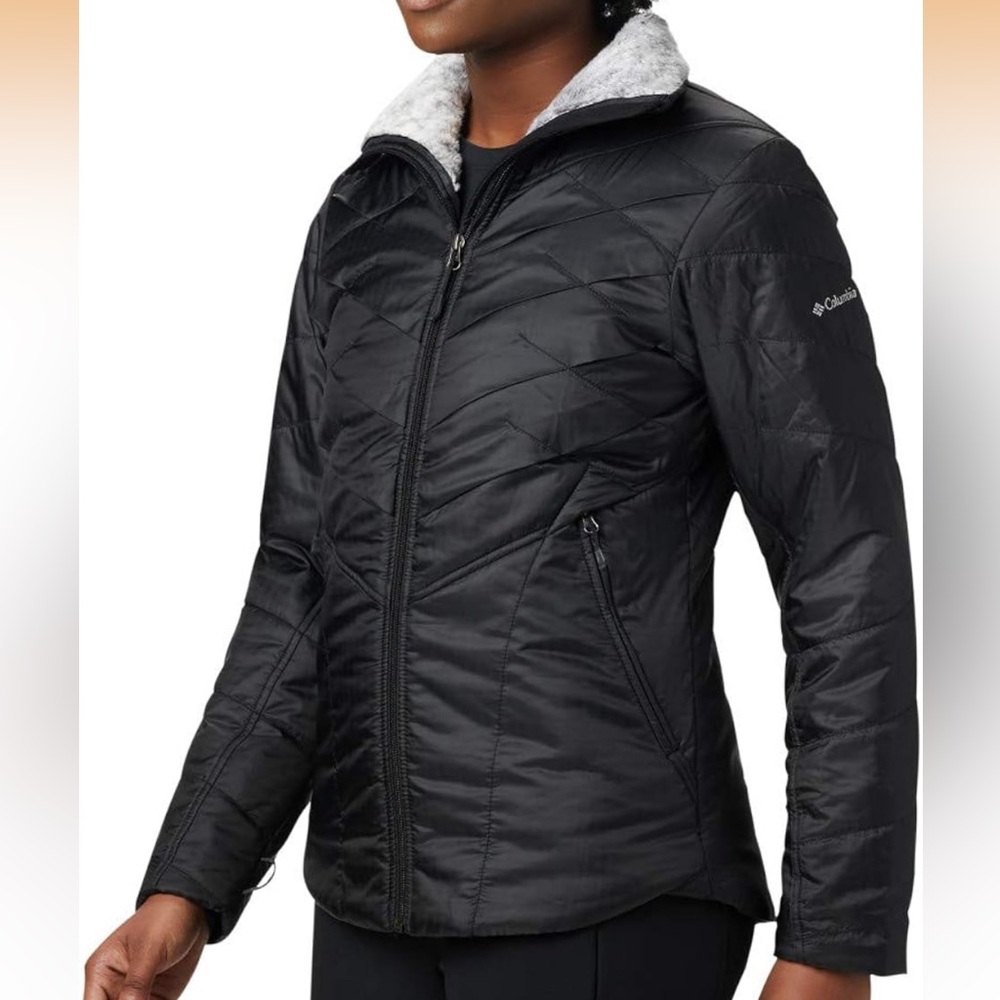 Columbia Women's Kaleidaslope ii Jacket black coat Omni-Heat insulated small